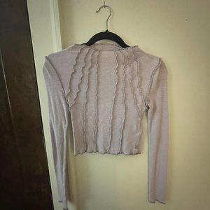 Purple inside-out crop top